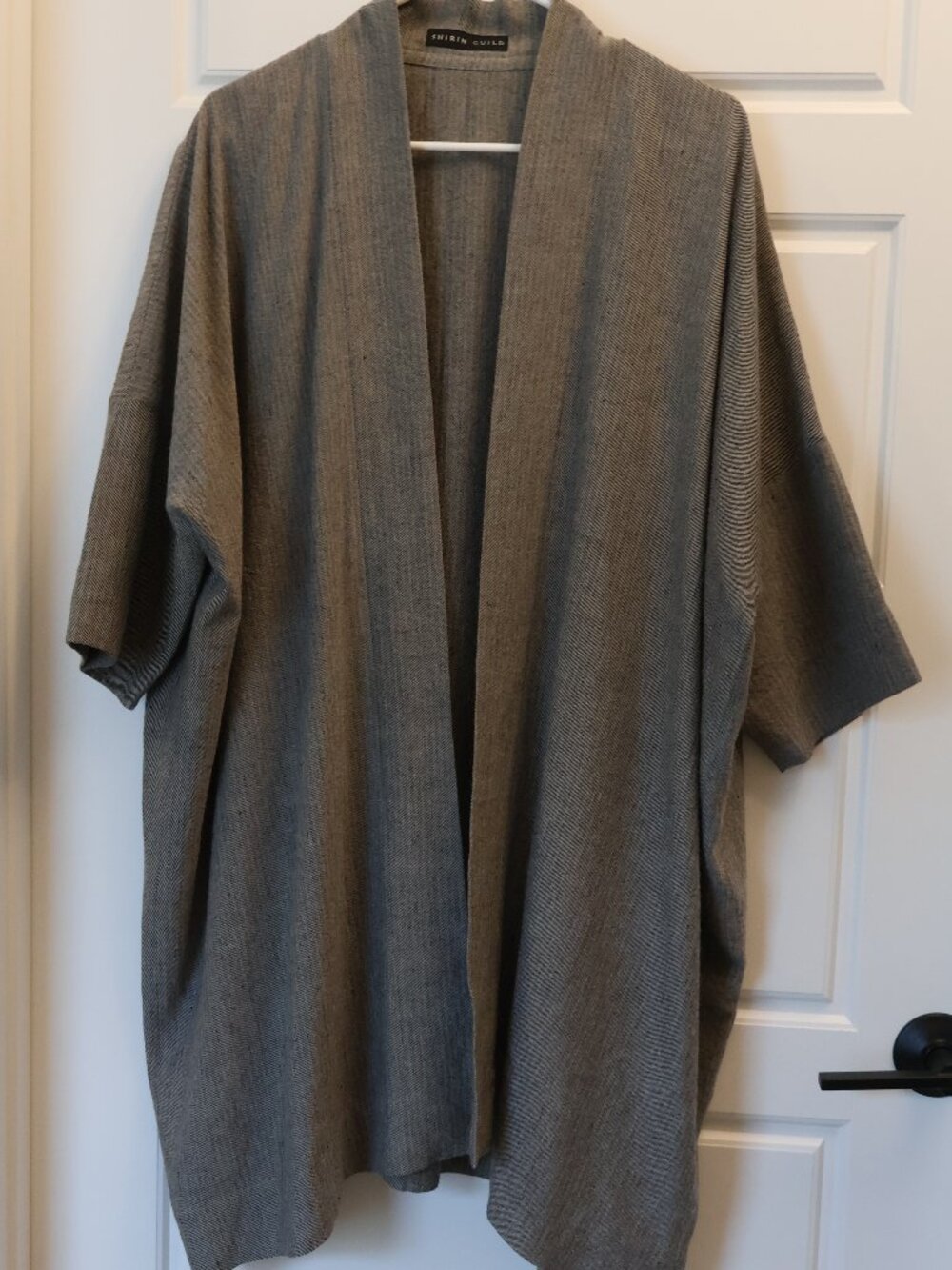 Shirin Guild Vintage Linen Wool Short Sleeve Coat Kimono One Size